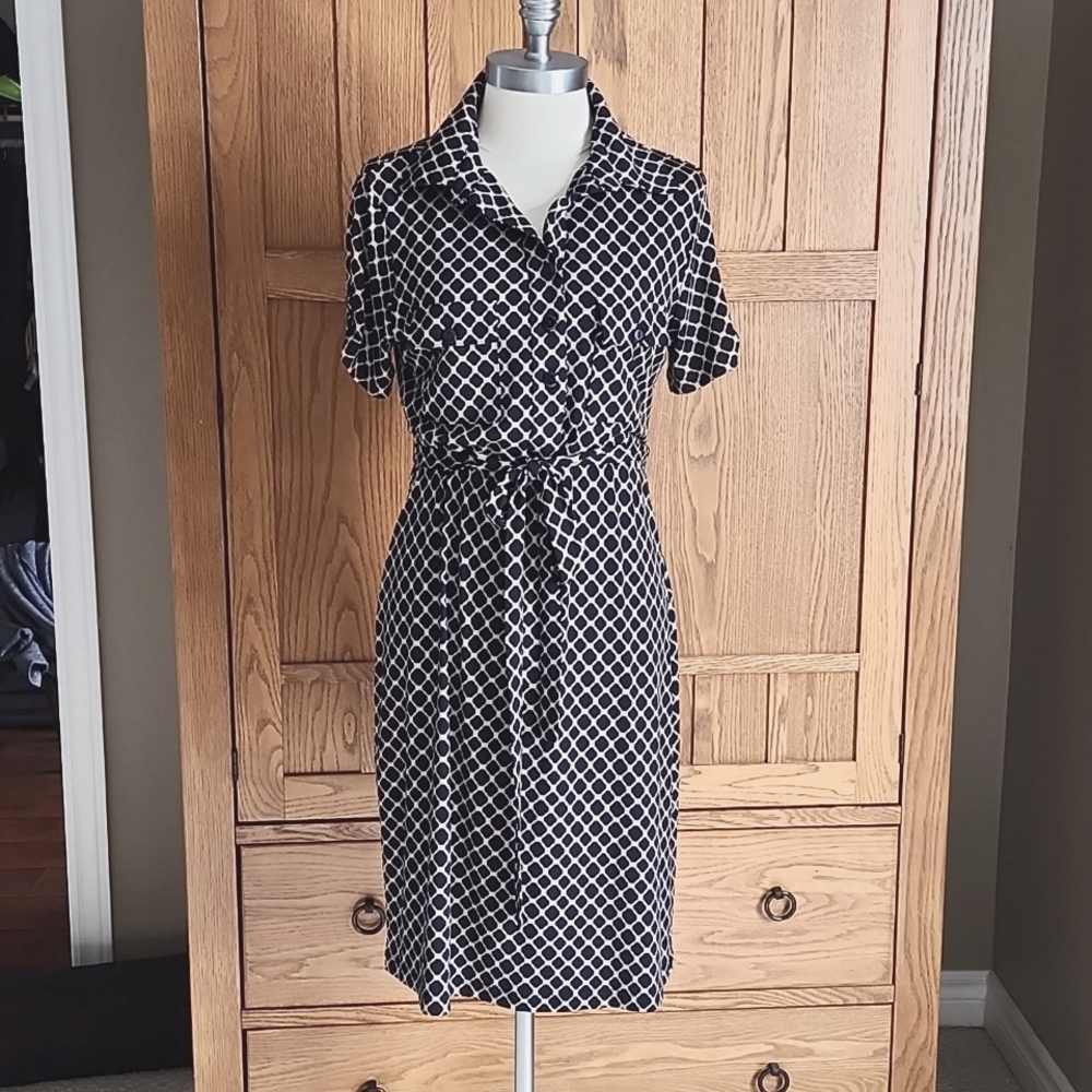 Black & Beige Shirt dress